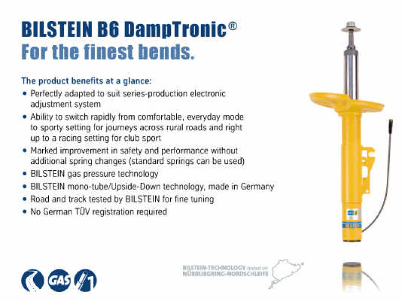 Bilstein B6 (DampTronic) 12-17 Porsche 911 (991) (w/ PASM) Rear Monotube Shock Absorber thumbnail 9