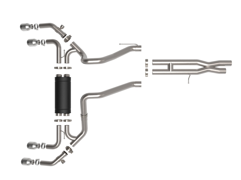 aFe Vulcan Series 2.5in 304SS Cat-Back Exhaust 2021+ Jeep Wrangler 392 6.4L w/ Polished Tips thumbnail 8
