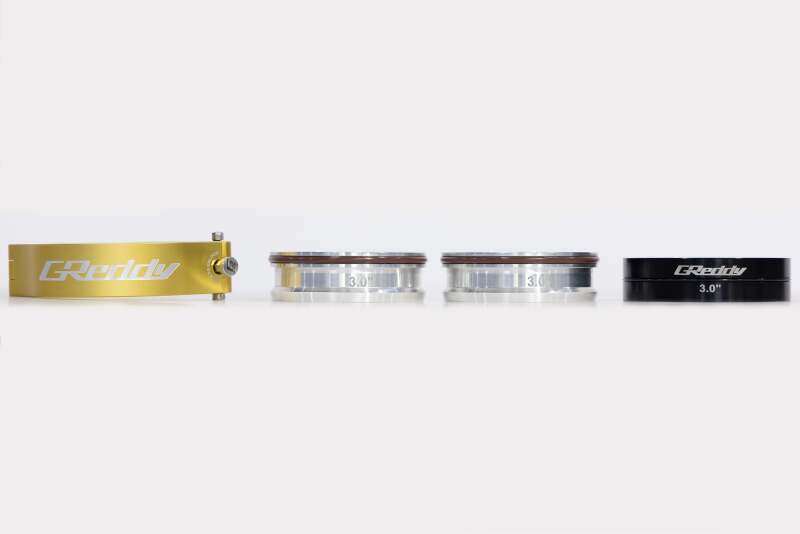 GReddy 3.5 Inch Gold Anodized Aluminum Boost Tube Clamp Set thumbnail 6
