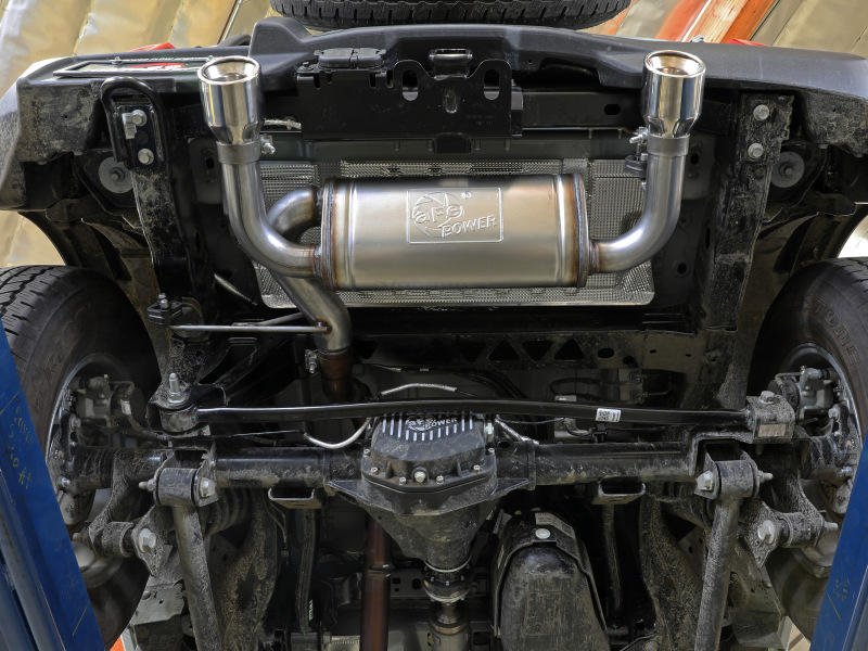 aFe Vulcan 3in 304 SS Axle-Back Exhaust 2021 Ford Bronco L4-2.3L (t)/V6-2.7L (tt) w/ Black Tips thumbnail 7