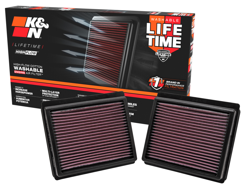 K&N Replacement Air Filter INFINITI M35 3.5L V6; 09-10 (2 PER BOX) thumbnail 7