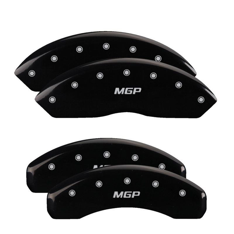 MGP 4 Caliper Covers Engraved Front & Rear MGP Black Finish Silver Char 2006 Lincoln Mark Lt thumbnail 3