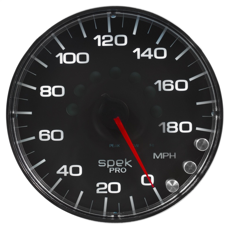 Autometer Spek-Pro Gauge Speedometer 5in 180 Mph Elec. Programmable Black/Chrome thumbnail 8