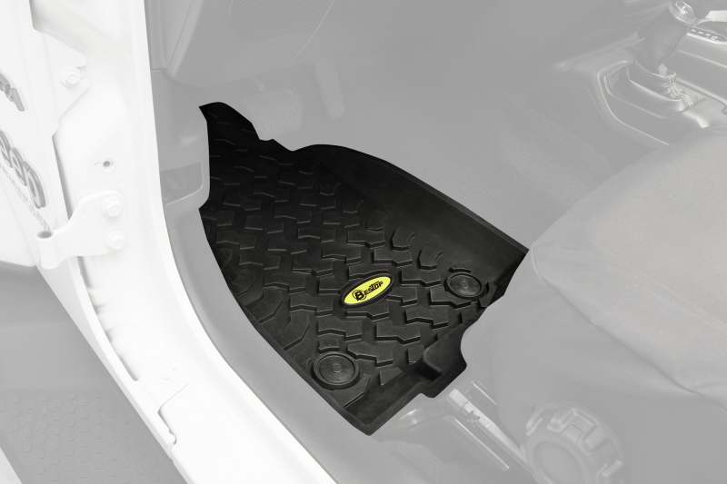 Bestop 20-26 Jeep Gladiator / 18-26 Wrangler JL Front Floor Mats (Black)