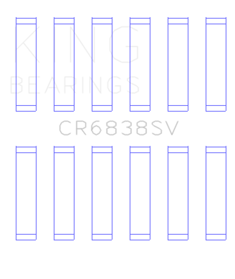 King Engine Bearings Ford 276DT/D17TED4/AJD 2.7L V6 (Size +0.10) Rod Bearing Set thumbnail 2