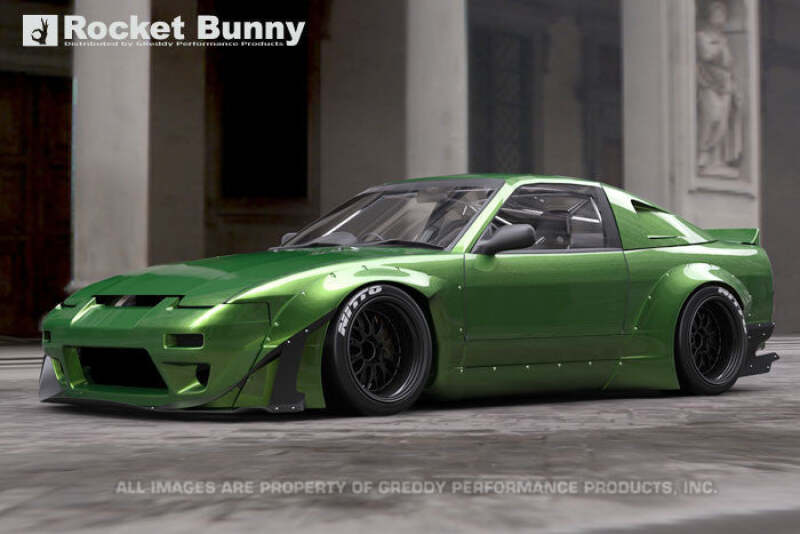 GReddy 89-93 Nissan 240SX Full Rocket Bunny 180/240SX Wide Body Aero Kit w/ Wing thumbnail 7