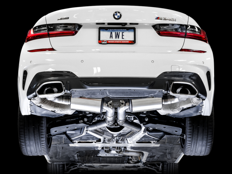 AWE Tuning 2019+ BMW M340i (G20) Non-Resonated Touring Edition Exhaust (Use OE Tips) thumbnail 7