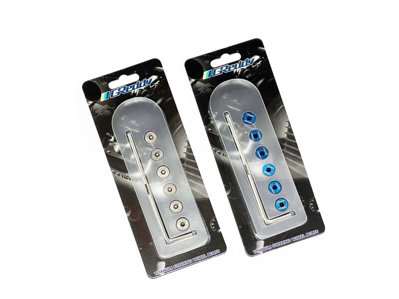GReddy Steering Wheel Bolts - Burnt-Titanium Blue (Set of 6) thumbnail 5