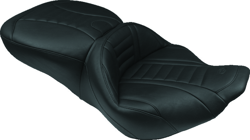 Mustang 04-21 Harley Sportster Wide Tripper Solo Seat - Black