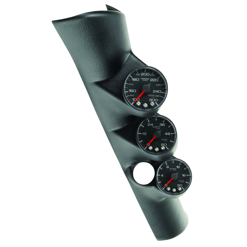 Autometer 98-02 Dodge Ram Spek-Pro Pillar Kit 0-60 PSI/0-2000F/100-300F w/ Speaker Hole