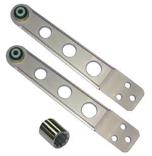 SPC Performance 02-06 Honda CR-V/Acura RSX/03-10 Element Silver Anodized Rear Lower Control Arms