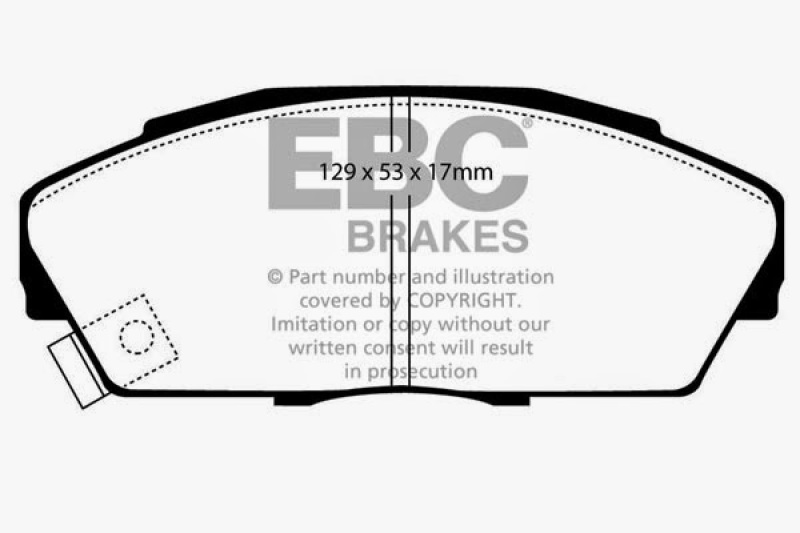 EBC 92-94 Acura Integra 1.7 Vtec Redstuff Front Brake Pads thumbnail 2