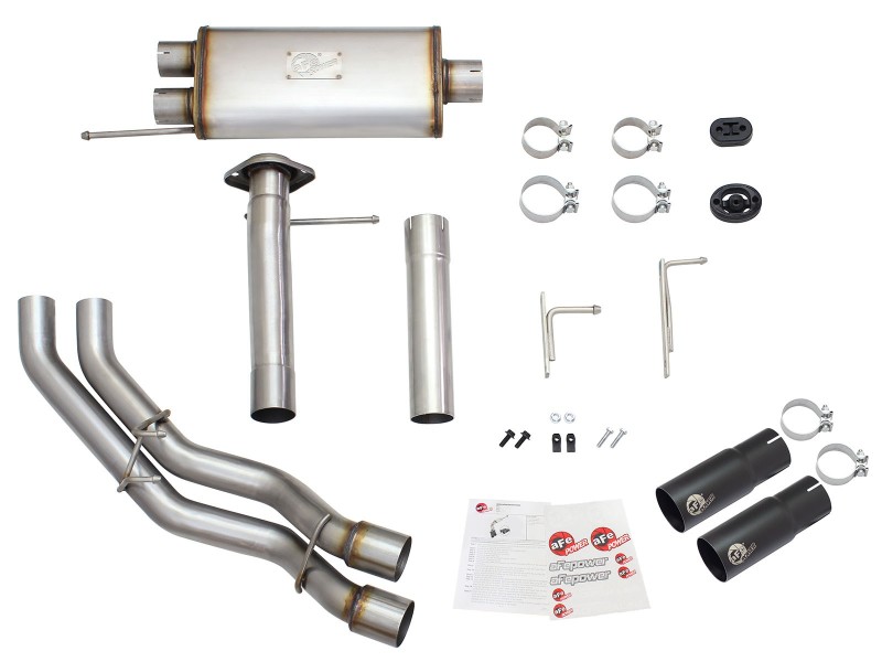 aFe Rebel Exhausts 3in SS Cat-Back 09-14 Ford F-150 4.6/5.0/5.4L w/ Black Tips thumbnail 5