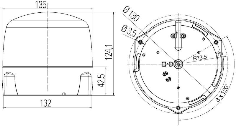 Hella Led Lamp 12/24V Amber Fix Mounting 2Rl thumbnail 8