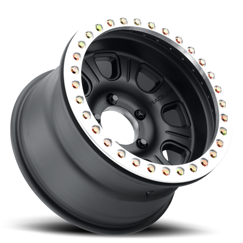 Raceline RT231 Monster 17x8.5in/8x165.1 BP/0mm Offset/130.81mm Bore- BLK & MACH. Ring Beadlock Wheel thumbnail 4