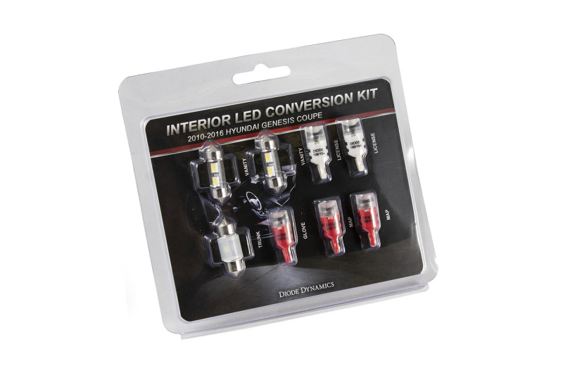 Diode Dynamics 10-16 Hyundai Genesis Coupe Interior Kit Stage 1 - Red thumbnail 3