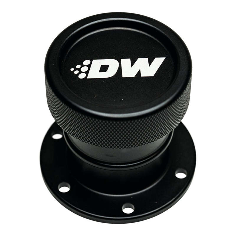 DeatschWerks Straight Filler Neck w/Cap - Matte Black thumbnail 4