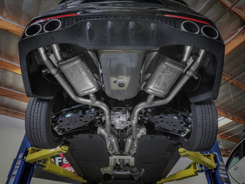 aFe 22-23 Kia Stinger L4-2.5L Turbo Gemini XV 3in to Dual 2-1/2in Cat-Back Exhaust System w/ Cut-Out thumbnail 6