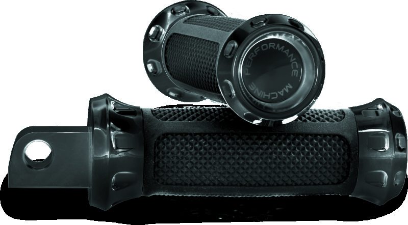 Performance Machine Footpegs Overdrive - Black Ano thumbnail 2