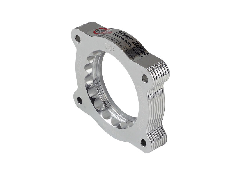 aFe 07-13 Chevrolet Silverado 1500/GMC Sierra 1500 Silver Bullet Throttle Body Spacer - Silver thumbnail 9