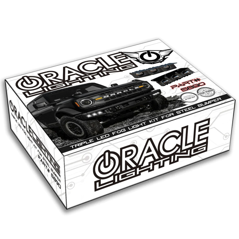Oracle High 21-22 Ford Bronco Triple LED Fog Light kit for Steel Bumper thumbnail 7