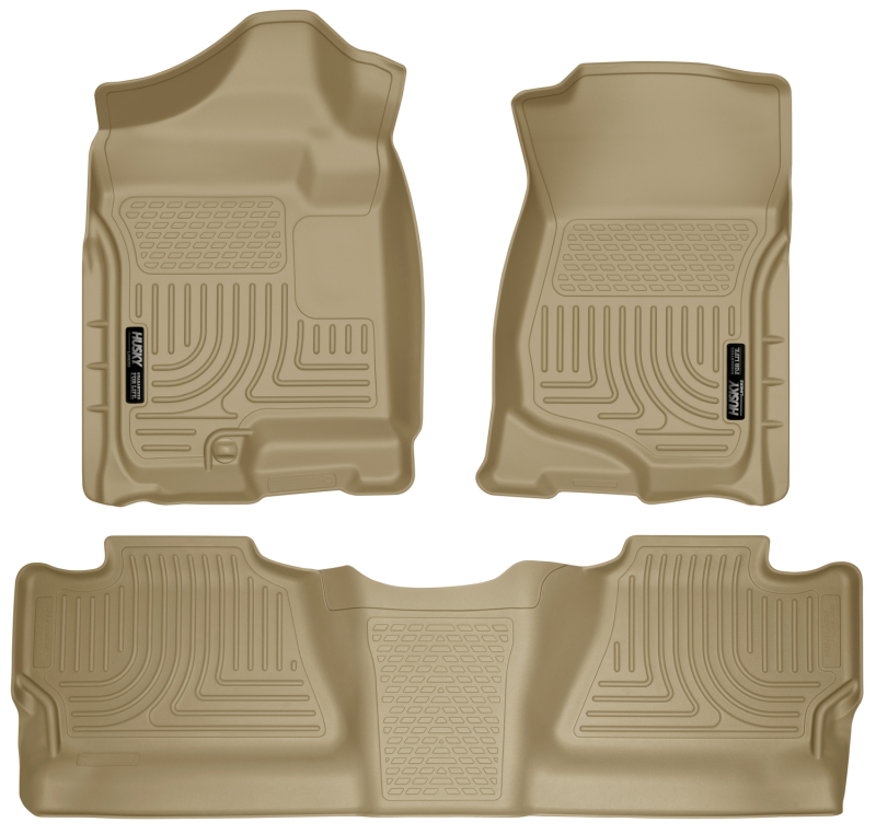 Husky Liners 07-12 Chevy Silverado/GMC Sierra Crew Cab WeatherBeater Combo Tan Floor Liners thumbnail 5