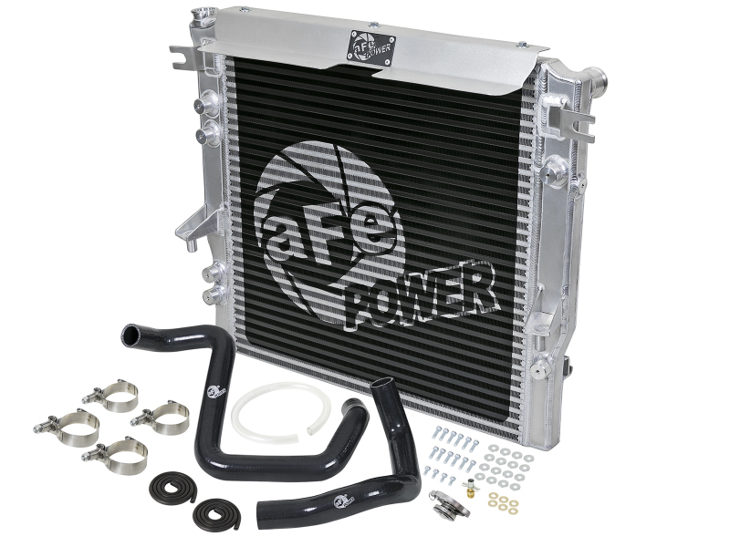 aFe BladeRunner GT Series Bar and Plate Radiator w/ Black Hoses 12-18 Jeep Wrangler (JK) V6 3.6L thumbnail 2
