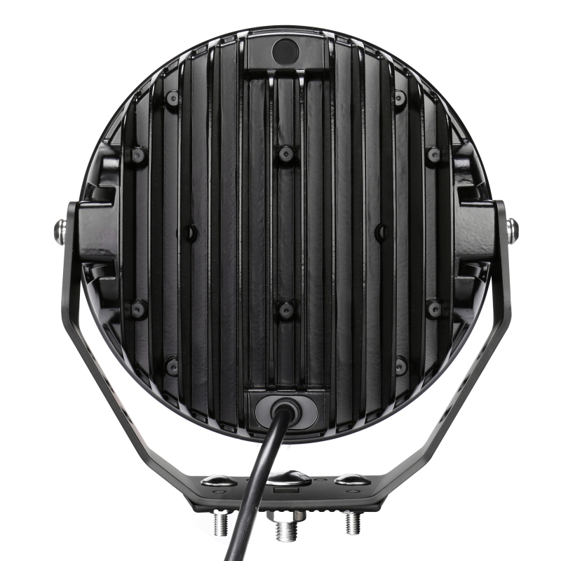 Go Rhino Xplor Blackout Series Round Single LED Spot Light Kit w/DRL (Surface Mount) 9in. - Blk thumbnail 9