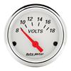 Autometer Arctic White 2-1/16in 8-18 Volts Air-Core Voltmeter Gauge thumbnail 6