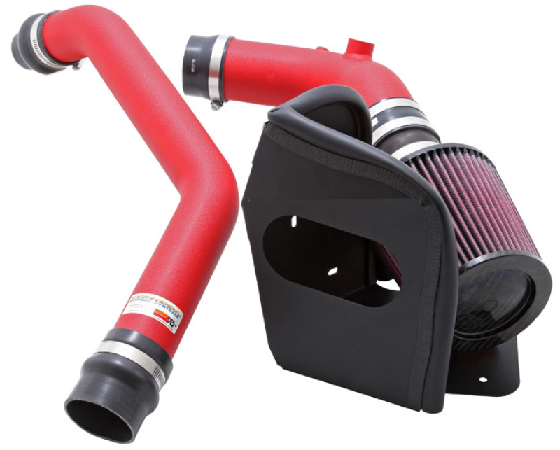 K&N 08-09 Mitsubishi Evo X Wrinkle Red Typhoon Short Ram Intake thumbnail 2