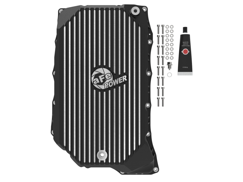 AFE Power Automatic Transmission Pans 46-71380B aFe POWER Pro Series Pan Black w/ Machined Fins GM Diesel Trucks 20-25 V8-6.6L (td) L5P thumbnail 3