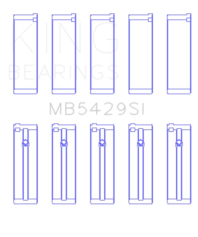 King Engine Bearings Nissan Yd22/Yd25 (Size +0.25mm) Main Bearing Set thumbnail 3