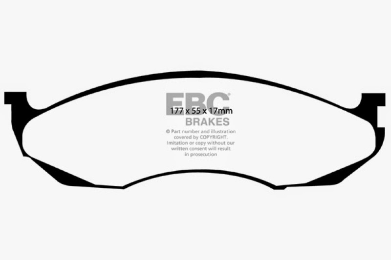 EBC 90-91 Jeep Cherokee 2.5 4WD Yellowstuff Front Brake Pads thumbnail 6