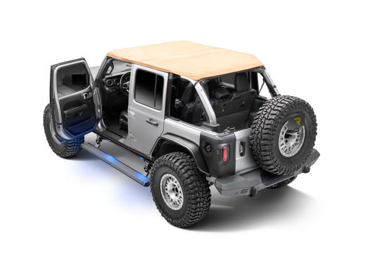 RealTruck 18-24 Jeep Wrangler 4dr VoltStep Electric Running Board Kit - Bedliner Coating thumbnail 3