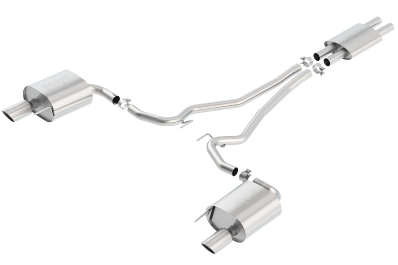 Borla Cat Back 15-17 Ford Mustang 3.7L V6 MT/AT 2.25in Pipe 4in Single Round Rolled Tips thumbnail 4