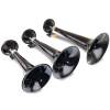 Kleinn Black Triple Horn/ 15In/13In/11In - High Impact ABS Trumpet/ Zinc Alloy Base thumbnail 6