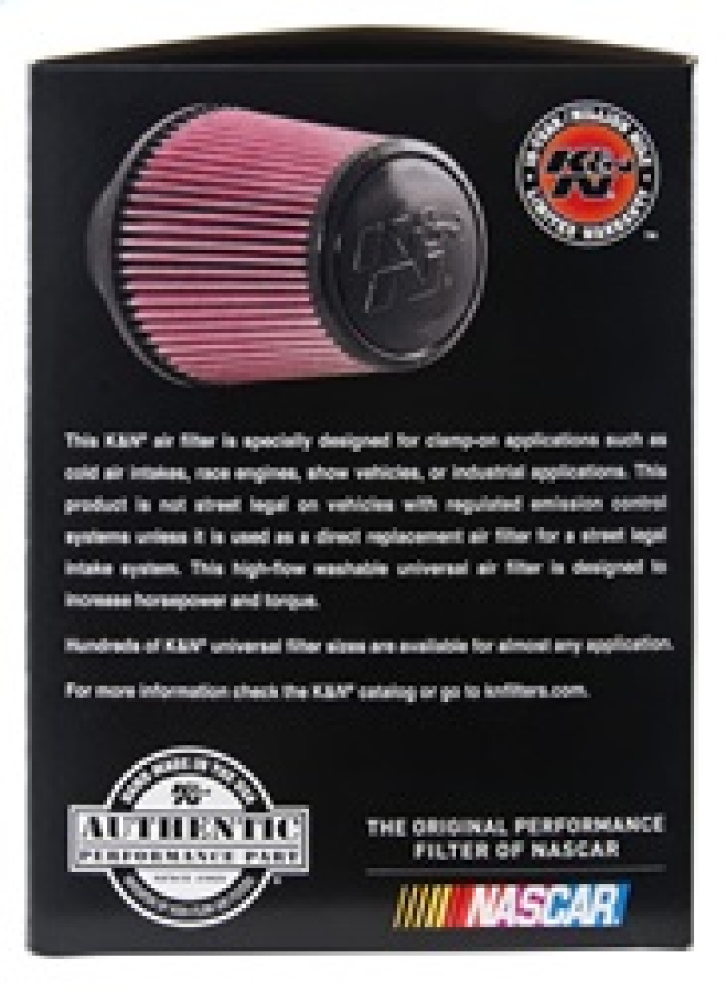 K&N Universal Rubber Filter - Round Tapered 6in Base OD x 3in Flange ID x 6in H thumbnail 8