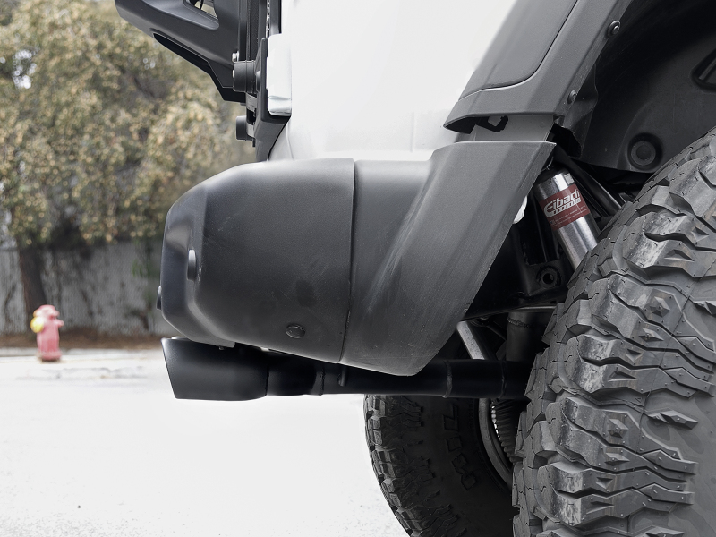 aFe Rebel Series 2.5in. 304 SS C/B Exhaust System 2018 Jeep Wrangler (JL) V6-3.6L - Black Tip thumbnail 9