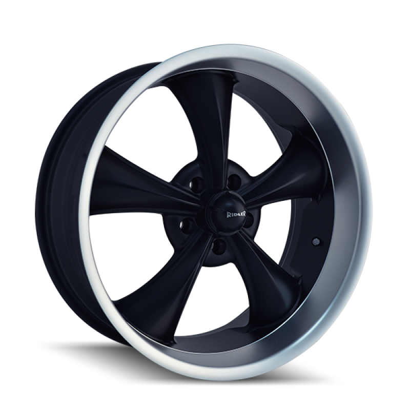 Ridler 695 20x8.5 / 5x120.65 BP / 0mm Offset / 83.82mm Hub Matte Black Machined Wheel