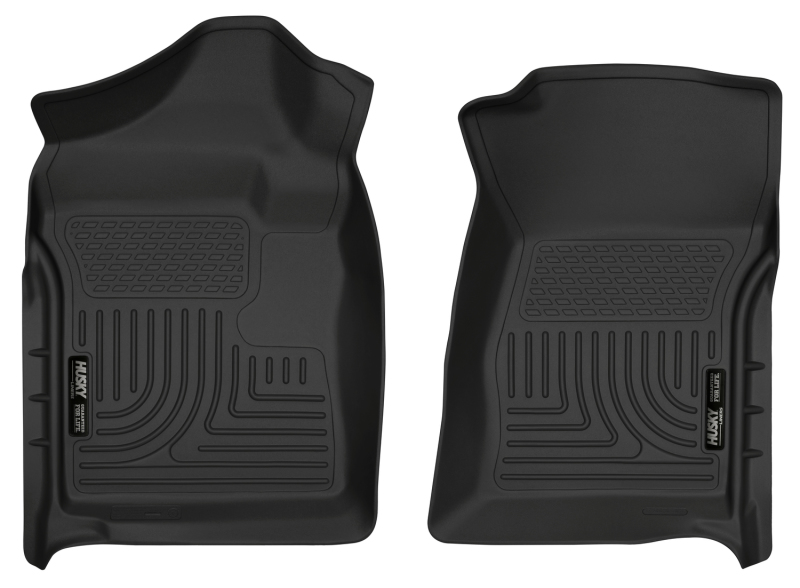 Husky Liners 07-12 Chevrolet Silverado/GMC Sierra Regular Cab WeatherBeater Black Floor Liners thumbnail 5