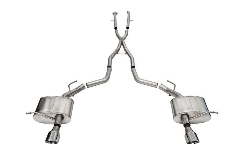 Corsa 2011-2025 Dodge Durango Xtreme 2.5in Cat-Back Dual Rear Exit w/ Single 4.5in Polished Tips thumbnail 2