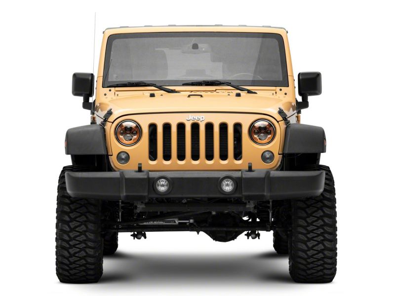 Raxiom 07-18 Jeep Wrangler JK 7-In LED Headlights Orange Housing- Clear Lens thumbnail 6