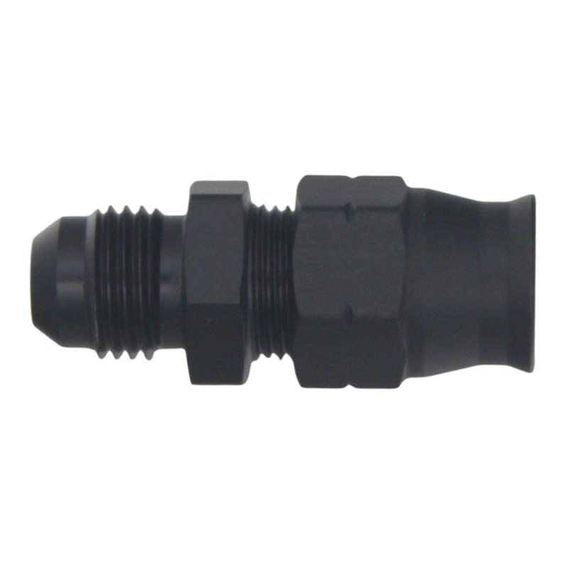 DeatschWerks 6AN Male Flare to 3/8in Hardline Compression Adapter - Anodized Matte Black thumbnail 2