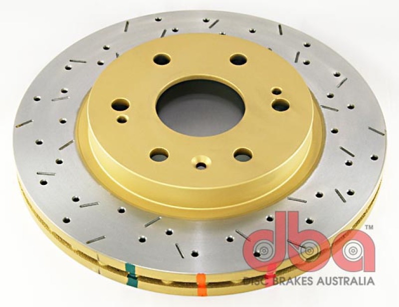 DBA HD Series 4000XS Brake Rotors DBA42010XS Disc Rotor, Cross-Drilled, Slotted, 4000 XS Series, Uni-Directional, Caddky, Chevrolet, GMC, Front, Each thumbnail 7