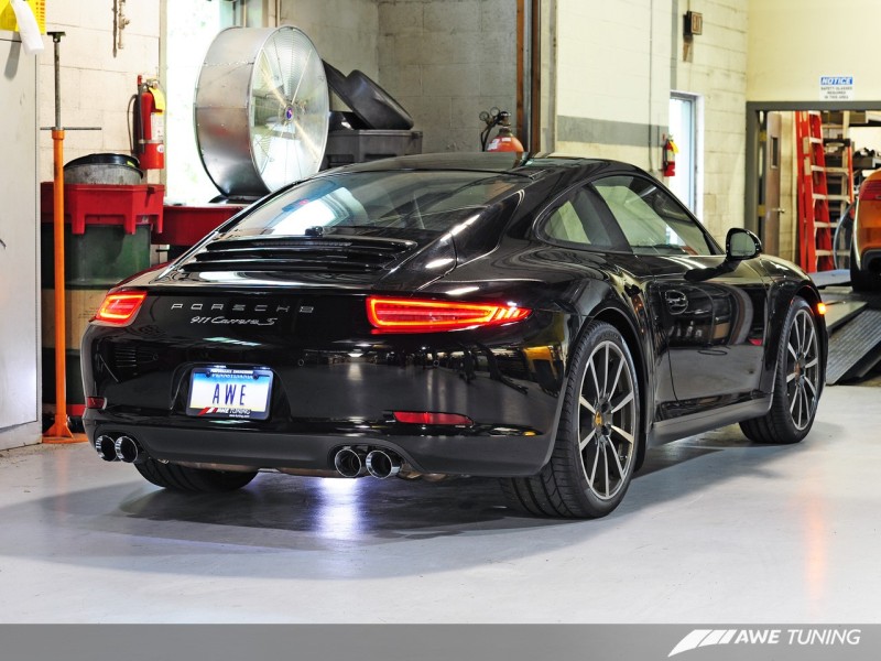 AWE Tuning Porsche 991 SwitchPath Exhaust for Non-PSE Cars Diamond Black Tips thumbnail 4