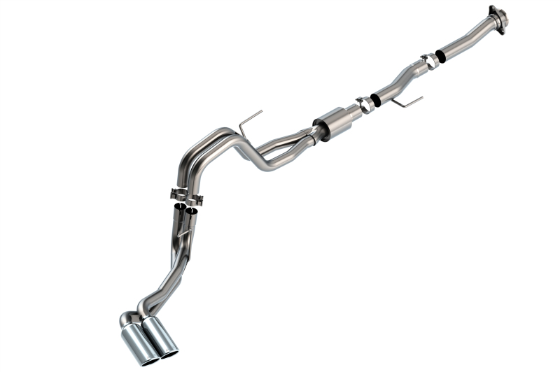 Borla F-150 2021 5.0L 2dr RC SB (122.8 WB) XL/XLT 3/2.25 DSE Cat-Back ATAK Chrome Tips thumbnail 2
