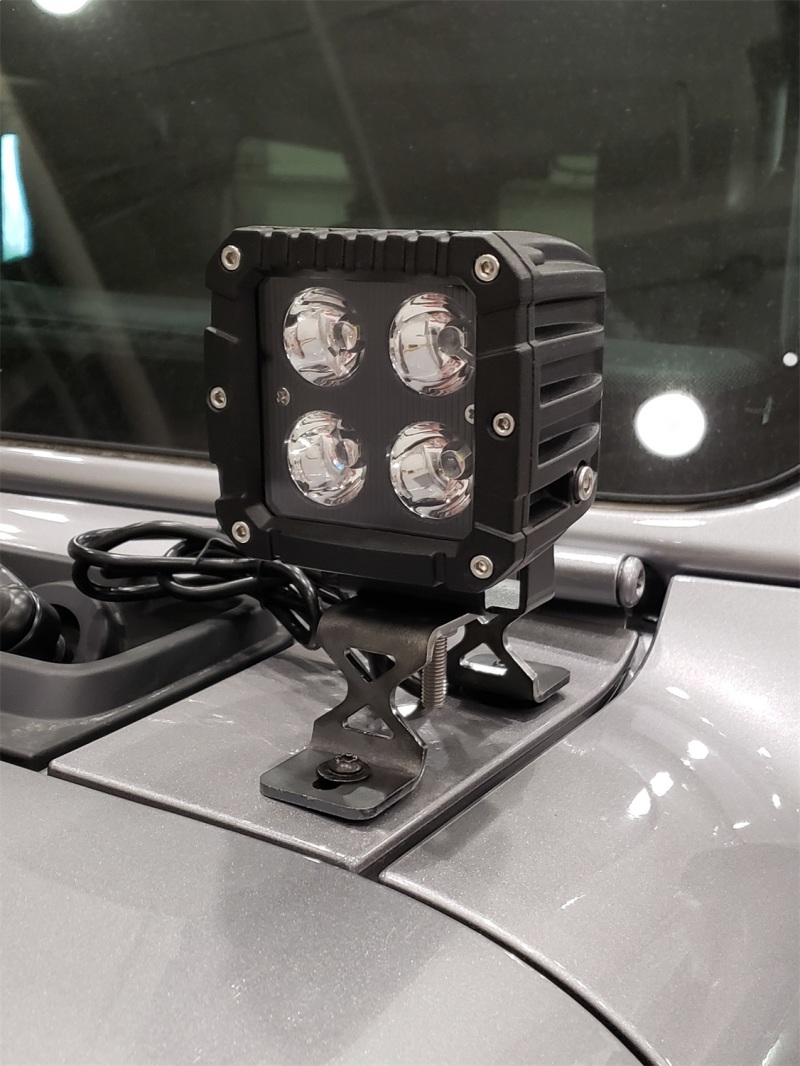Deezee 18-23 Jeep JL Cowl Single Cube Light Bracket thumbnail 6