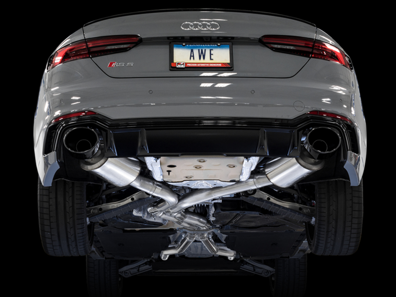 AWE Tuning Audi B9 RS 5 Sportback Touring Edition Exhaust-Non Resonated- Diamond Black RS Style Tips thumbnail 8