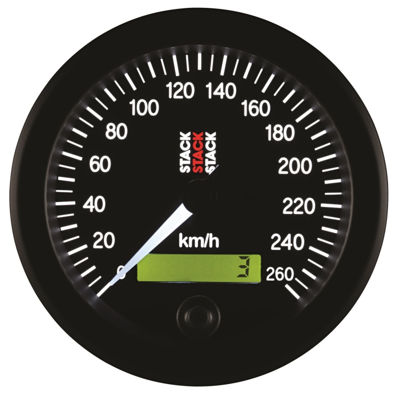Autometer Stack 88mm 0-260 KM/H Electronic Speedometer - Black thumbnail 4