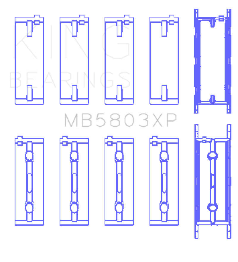 King Engine Bearings BMW S65B40A Crankshaft Tri-Metal Race Main Bearings Set of 5 thumbnail 2